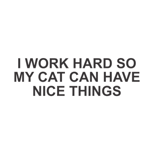 i work hard so my cat T-Shirt