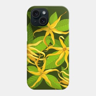 Ylang Ylang Exotic Scented Flowers and Leaves Phone Case