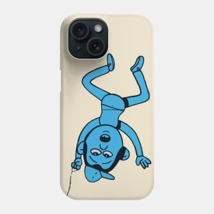 Man being taken for walk by dog. Phone Case