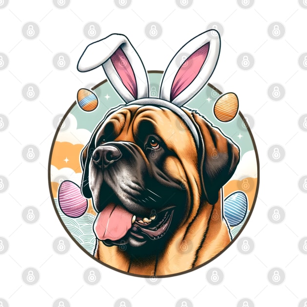 Spanish Mastiff Celebrates Easter with Bunny Ears by ArtRUs