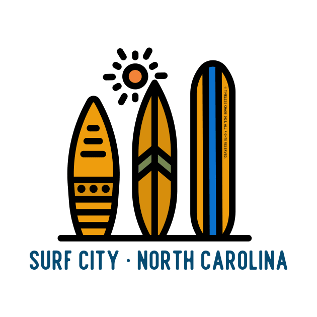 Surf City North Carolina Surfboards by Timeless Chaos