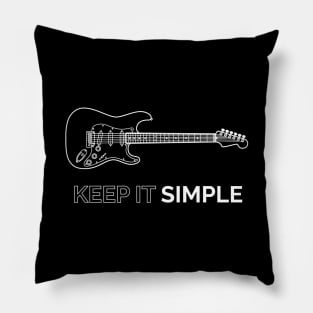 Keep It Simple S-Style Electric Guitar Outline Pillow