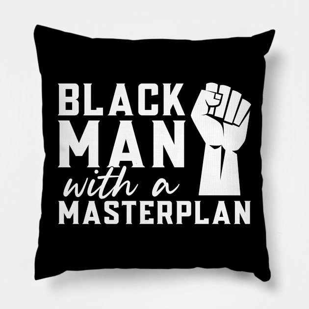 Black Man With a Masterplan Pillow by Afrinubi™