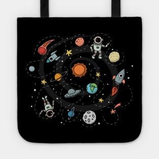 Outer space illustration Tote