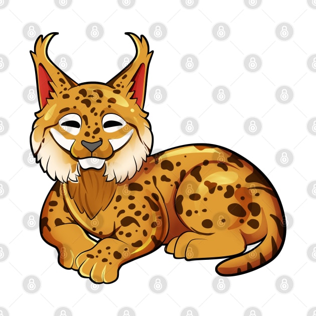 Kawaii Eurasian Lynx by Modern Medieval Design