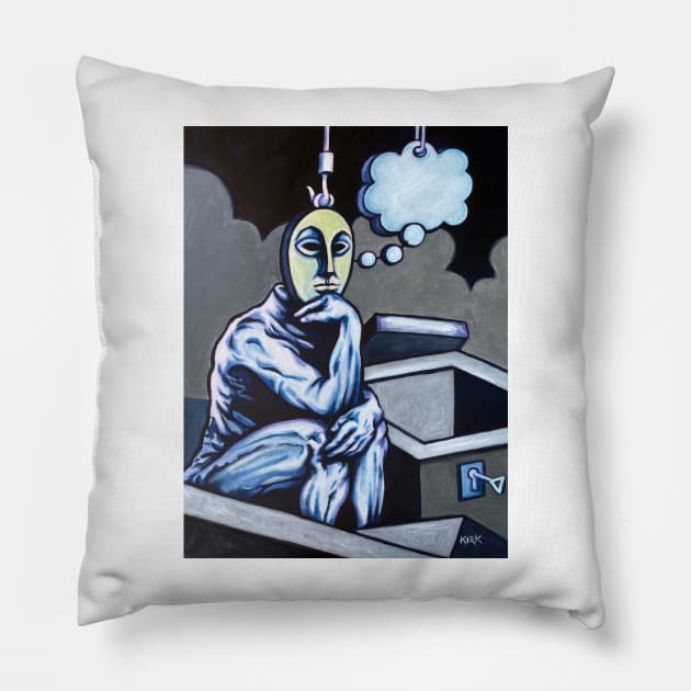 Thinking Outside Of The Box Pillow by jerrykirk