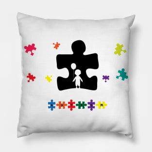 Autism Awareness Amazing Cute Funny Colorful Motivational Inspirational Gift Idea for Autistic Pillow