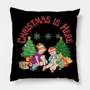 Green and Red Vintage Christmas Pillow