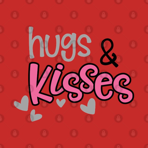 Hugs And Kisses Pink by Spyder Art