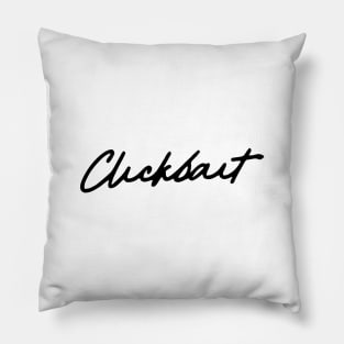 Black Clickbait Shirt Pillow