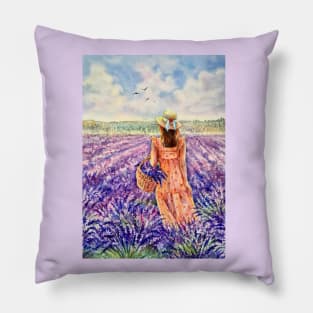 Lavender field Pillow