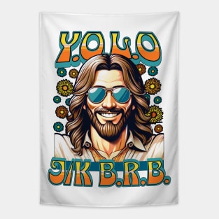 YOLO Jesus J/K BRB Unisex Shirt, Funny Jesus Shirt, Humor Easter Tee, Christian Easter T Shirt, Easter Gift, Easter Day Outfit, Hippie Jesus Tapestry