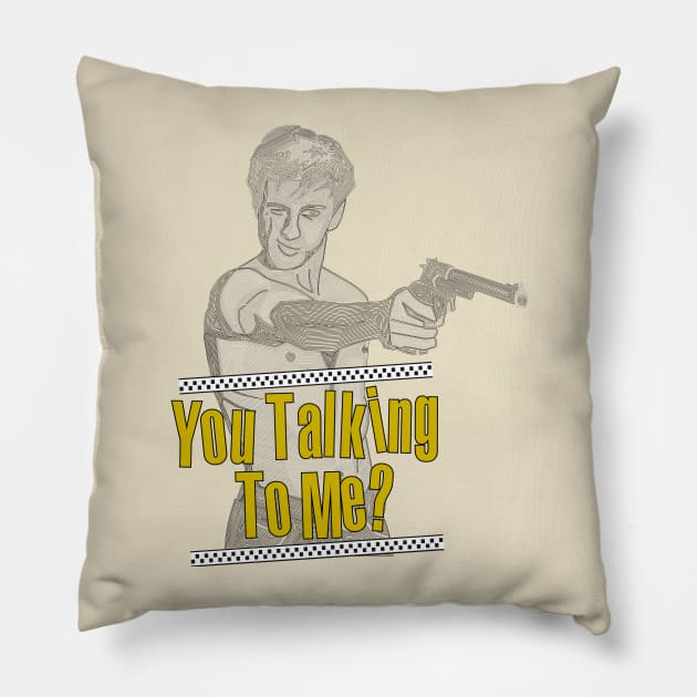 Taxi Driver Pillow by GualdaTrazos