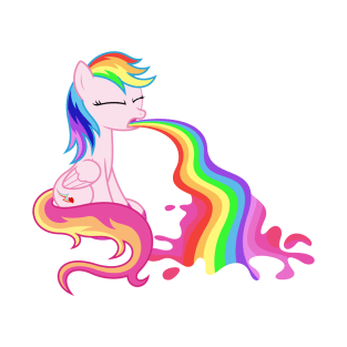 Pegasus Puking Rainbows (v2) T-Shirt