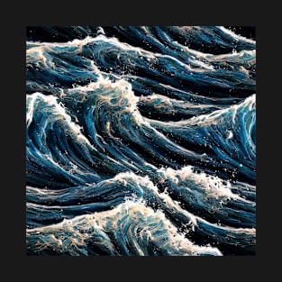 Waves in digital oil paiting T-Shirt