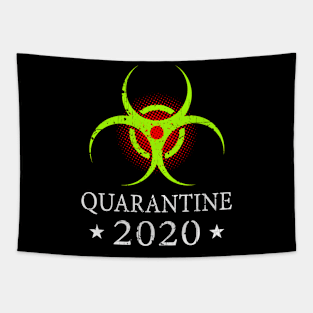 Quarantine 2020 Bio-Hazard Alert Community Safety Distressed Tapestry