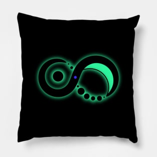 Solaris Moebius Grün (Logo klein) Pillow