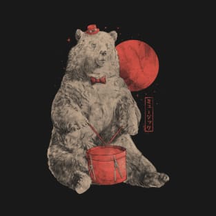 Drum Bear Cute Music Animal T-Shirt