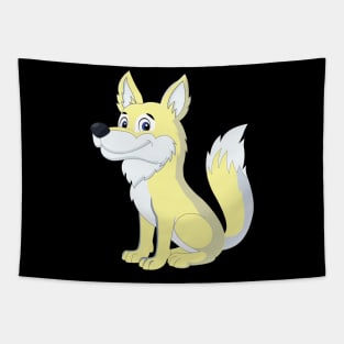 Cartoon Wolf Classic Tapestry