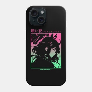 "Dark Flower" Cyberpunk Aesthetic Vaporwave Anime Manga Girl Japanese Streetwear Phone Case