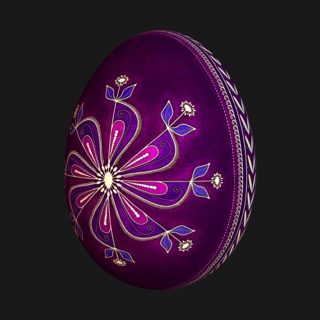 Purple pysanky easter egg by Tianna Bahringer