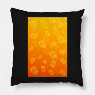 PUMPKIN SKULLS CARD Pillow