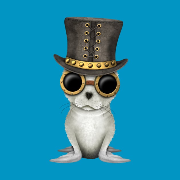 Steampunk Baby Harp Seal by jeffbartels