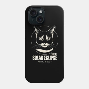 CAT OF THE TOTAL SOLAR ECLIPSE 2024 Phone Case