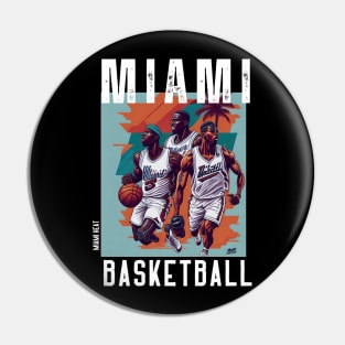 Miami heat basketball  vector graphic design Pin