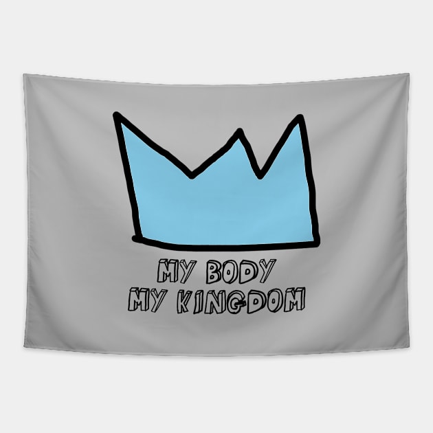 My Body My Kingdom, blue Tapestry by Perezzzoso