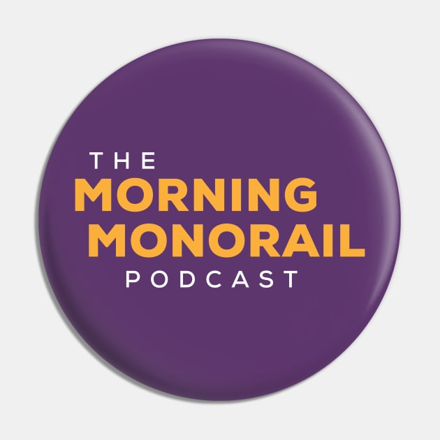 Morning Monorail Logo Yellow Text Only Pin by MorningMonorail