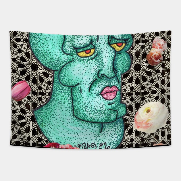 Handsome Squidward Tapestry by nannonthehermit
