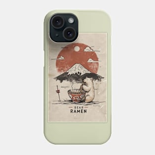 Kawaii Bear Ramen Adorable Bear Enjoying Ramen Phone Case