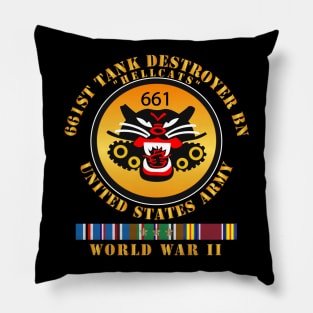 661st Tank Destroyer Bn - HellCats - EUR SVC- WWII Pillow