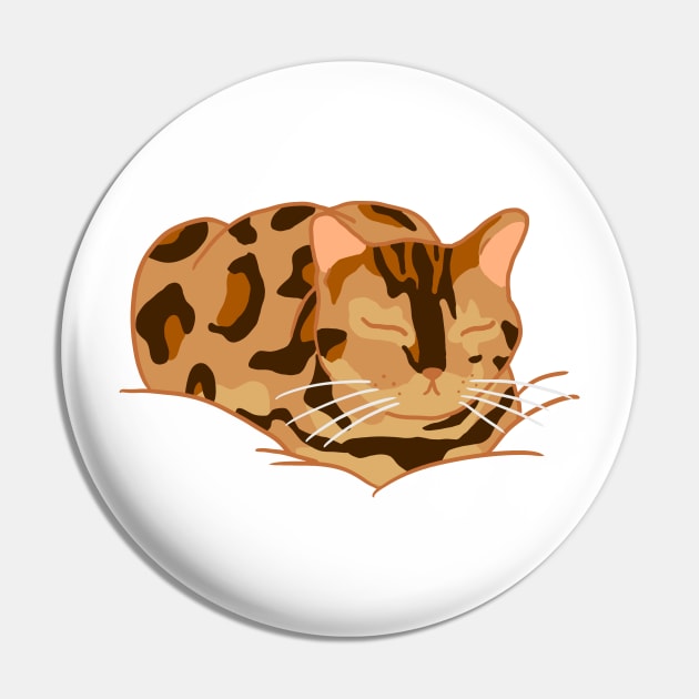Loaf of Cat - Bengal Pin by CCDesign