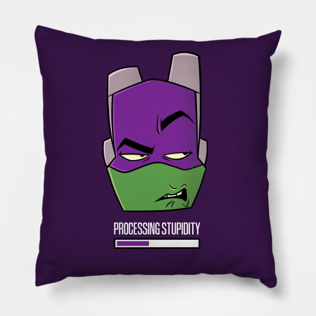 Processing Stupidity Pillow by KatHaynes