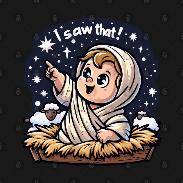 I SAW THAT meme Baby Jesus with baby sheep by Plushism