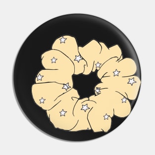 Yellow Stars Scrunchie Pin