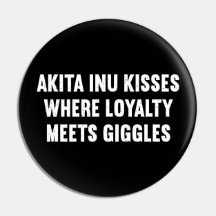 Akita Inu Kisses Where Loyalty Meets Giggles Pin