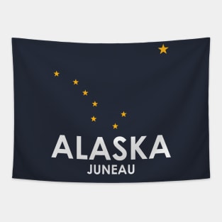 Juneau Alaska Alaskan Flag Stars Tapestry