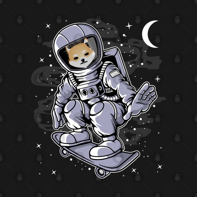 Astronaut Skate Dogelon Mars ELON Coin To The Moon Crypto Token Cryptocurrency Blockchain Wallet Birthday Gift For Men Women Kids by Thingking About