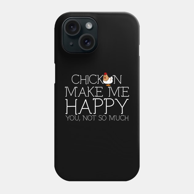 Chicken make me happy you not so much Phone Case by schaefersialice