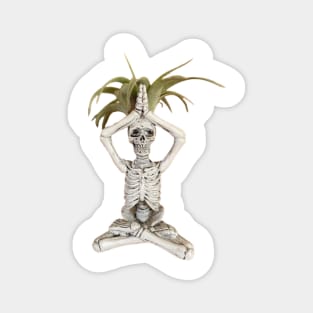 Yoga Skeleton Plant Magnet
