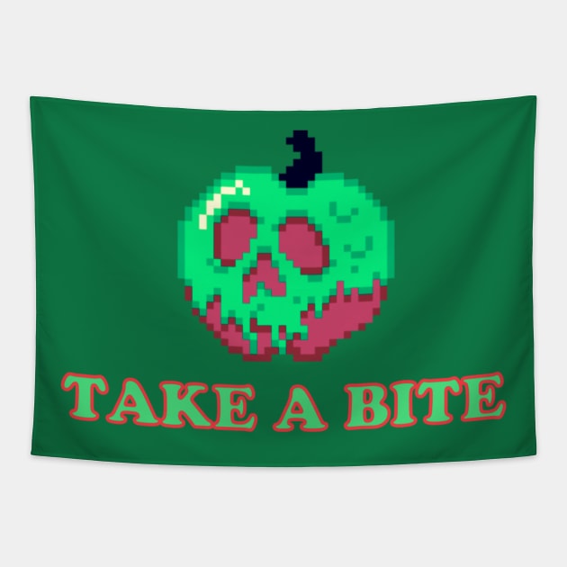 Take a Bite Poison Apple Tapestry by Contentarama