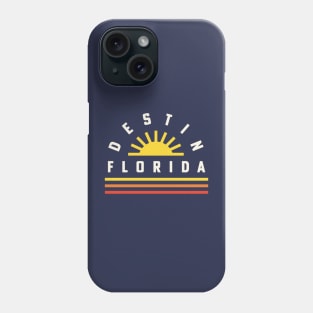 Destin Florida Beach Gulf of Mexico Retro Vintage Sunset Phone Case