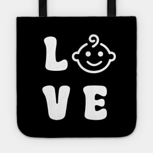 Love Baby White Tote