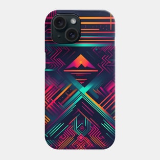 Neon Geometric Pattern Phone Case