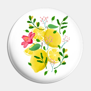 Lemon Botanical Pin