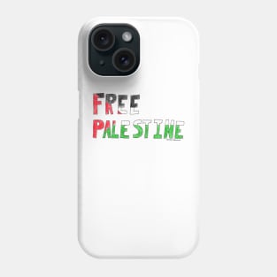 Free Palestine (trasparent background) Phone Case