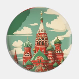 Russia Vintage Tourism Poster Pin